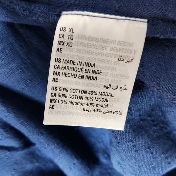 Style & Co flutter sleeve blue textured top. Lightweight blue - Picture 5 of 6